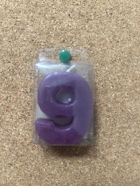 Tortová sviečka- číslo 9, 