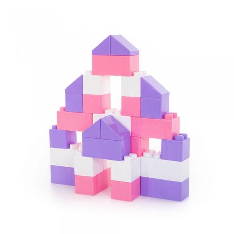Wader stavebnica veľké kocky xxl 36ks ružová,