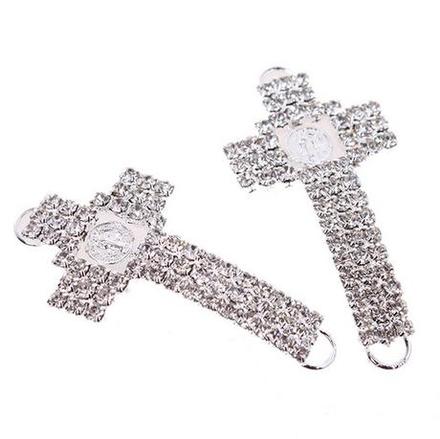 Medzikus štrasový krížik ,