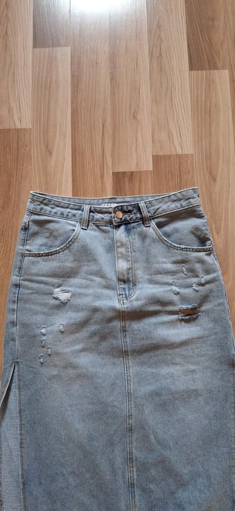 Riflová sukňa midi, gate,38