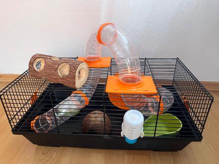 Klietka pre škrečka s prislušenstvom a trubkami, 