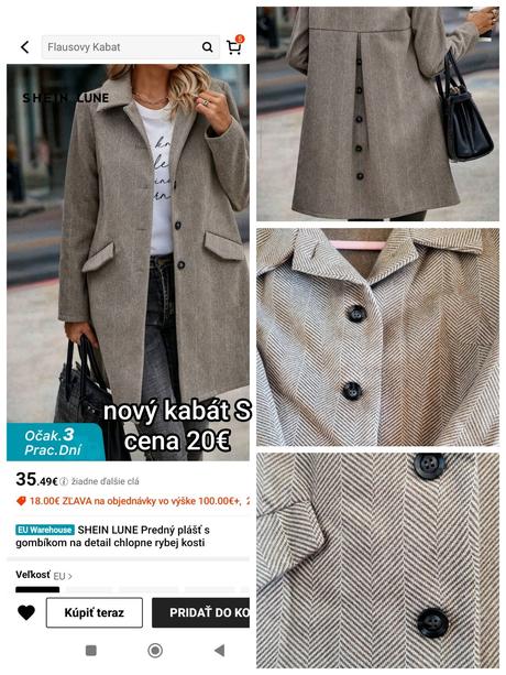 Prechodny kabátik s, 36 / s