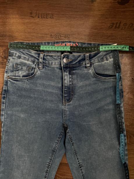 Elastické rifle high waist, takko,s