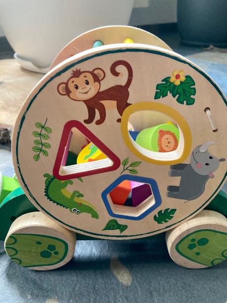 Drevené hračky korytnačka a veža nová, 