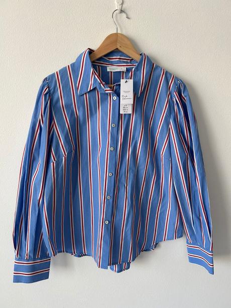 Primark pruhovaná košeľa s nafúknutými rukávmi, primark,l