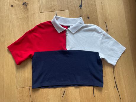 Crop top tričko, h&m,xs