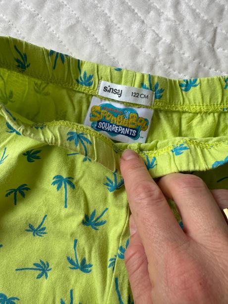 Pyzamove kraťasy 116/122 sponge bob, sinsay,122