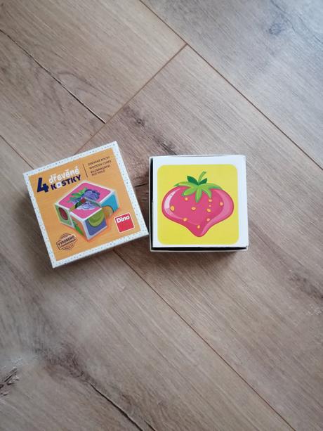 Prvé kocky ovocie s predlohami dino,