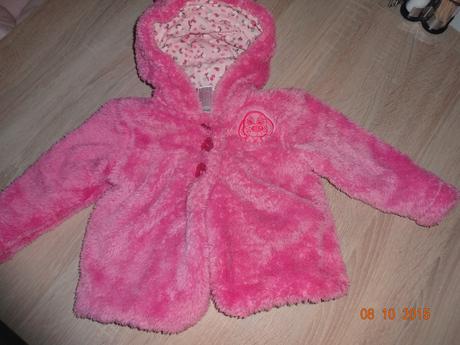 Ružový kabatik teplý, dopodopo,68
