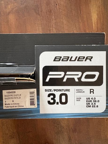 Korčule bauer pro junior, bauer,36