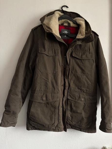 Hm parka velk m bunda s velkymi vreckami zelena kh, h&m,m