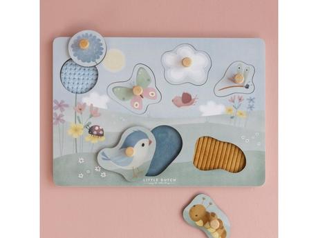 Little dutch vkladacie puzzle kvety a motýle,