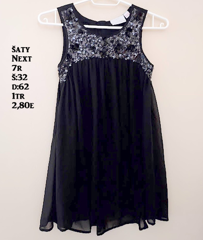 Šaty s flitrami, next,122