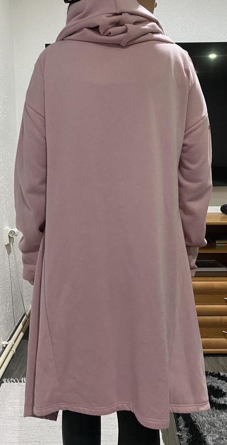 Teplá dlhá asymetrická mikina, 