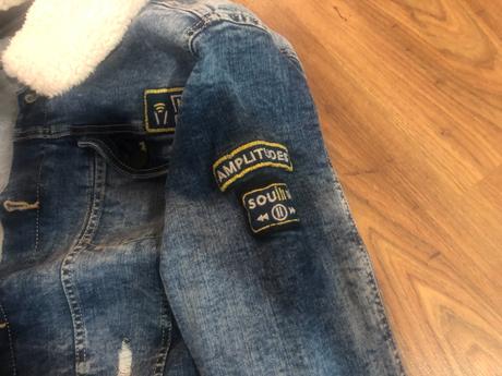 Zateplená rifľová bunda, 158