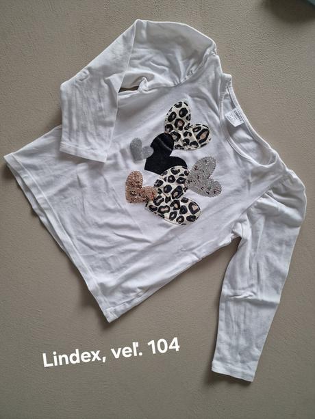 Lindex tričko s flitrami, veľ. 104, lindex,104