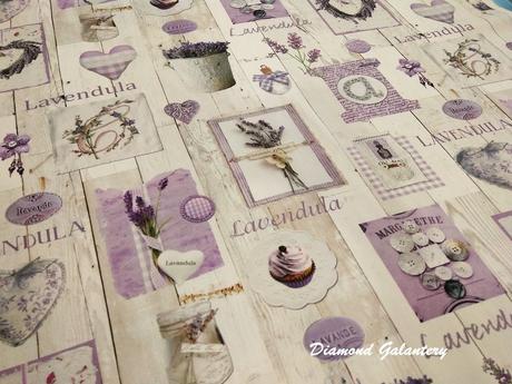 Bavlnená látka - lavendula - cena  za 10 cm, 