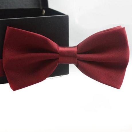 Jednoduchý, jednofarebný, saténový motýlik, 