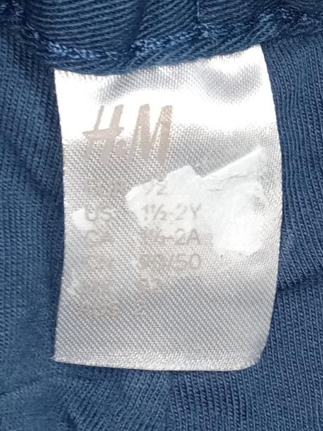 Chlapčenské tmavomodré podšité rifle h&m (92), h&m,92
