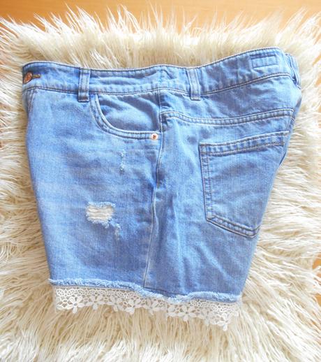 Riflové kraťasy s krajkou f&f na 13/14 rokov, f&f,164