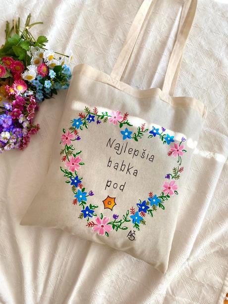 Plátené, ručne maľované tašky, 