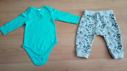 Tepláčiky mickey mouse + bodynko, disney,74