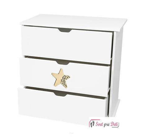 Komoda star s 3 zásuvkami - viac farieb - natural,