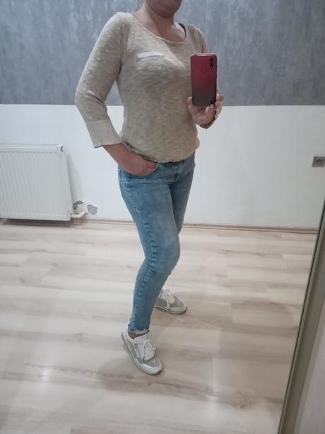 Pulóver bežovozlaty, l