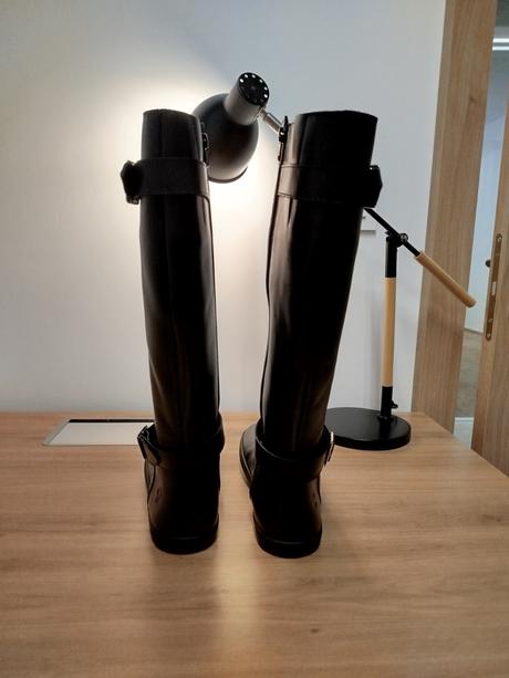 Shapen barefoot vysoké čižmy glam black leather, 39