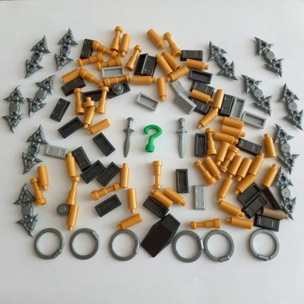 Lego zbrane a doplnky, aj vzácna palička riddlera,