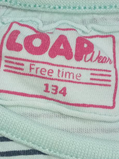 Dievčenské tričko s nápisom a volánikmi (134), loap,134