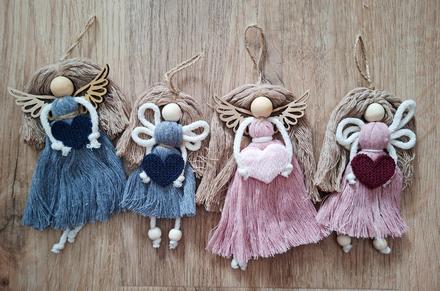 Makrame vianocne ozdoby, 