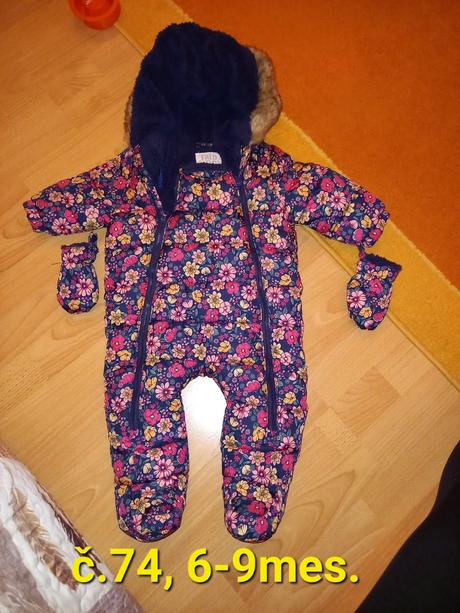 Zimný overal pre dievčatko, f&f,74