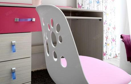 Otočná stolička foot k písaciemu stolu bielosivá,