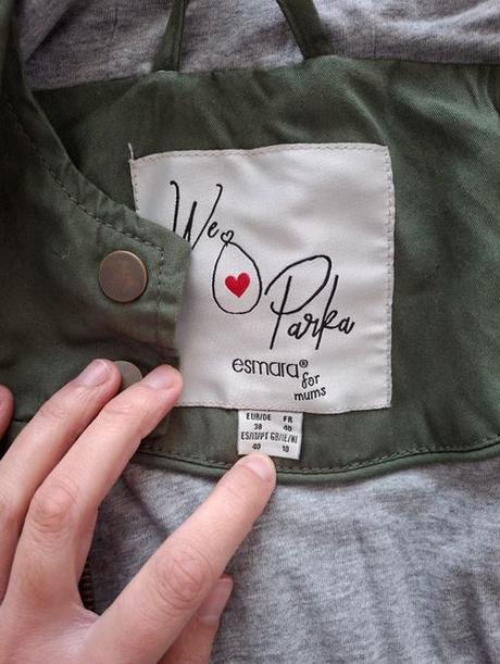 Dámska tehotenská bavlnená parka, esmara,m