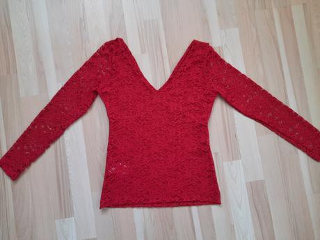 Elegantné čipkované tričko, m