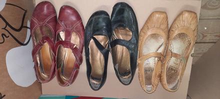 Kožené topánky  - 3 ks, 39