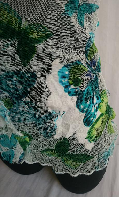 Dámsky farebný dierkový top s motýlmi, per una, marks & spencer,s