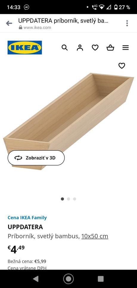 Ikea dreveny organizer, 