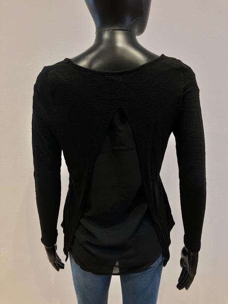 Dámsky sveter s nápisom čierny (xs), terranova,xs