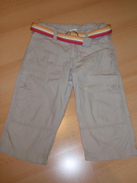 3/4 nohavice s opaskom, h&m,116