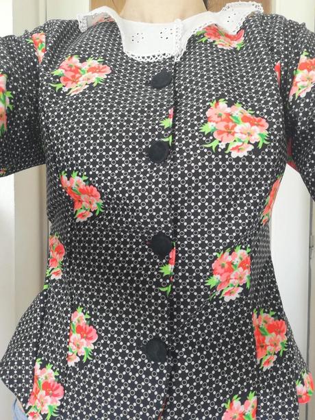 Krásna vintage, retro blúzka, s
