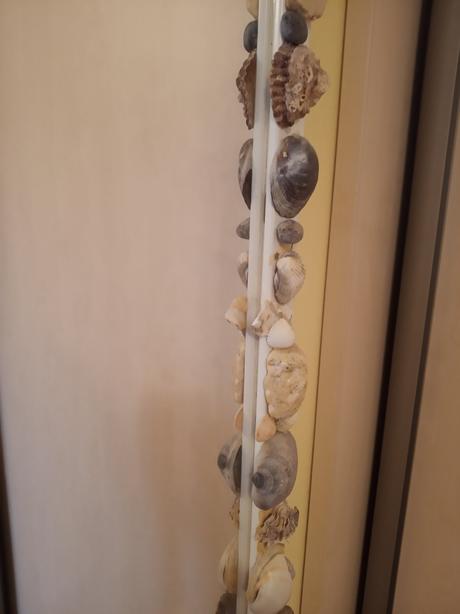 Handmade mušľové zrkadlo, 