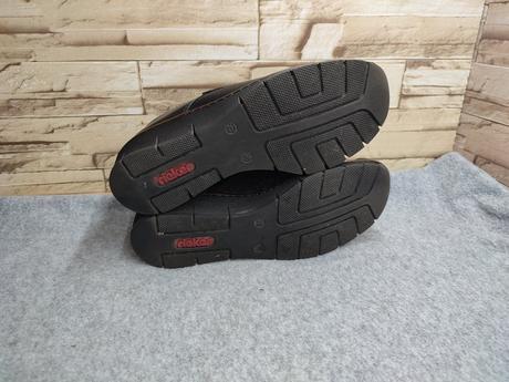 Rieker 38 - dámske kožené čierne topánky, rieker,38