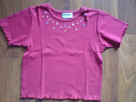 Tričko s kvietkami červené/modré, 110