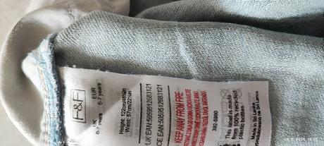 Kraťasy šortky riflové, f&f,122