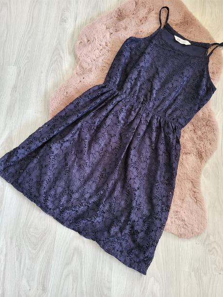 158/164 čipkované saty, h&m,158