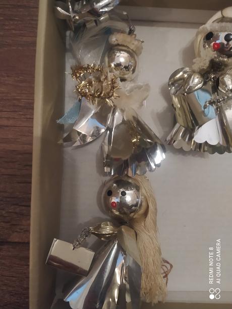 Retro ozdoby na stromcek anjelik,