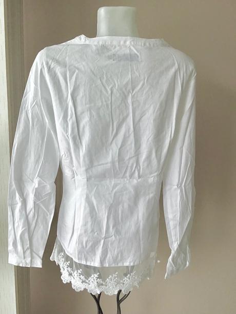 Vysivana bluzka s krajkou 2+1 napoly, bonprix,38 / 40