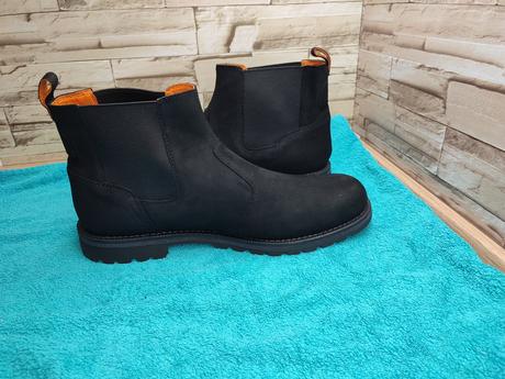 Timberland 47,5 - pánske čierne kožené topánky, timberland,47